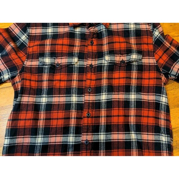 VTG American Eagle Flannel Shirt Men's Small Red Check Button Up Long Sleeve - Picture 4 of 8